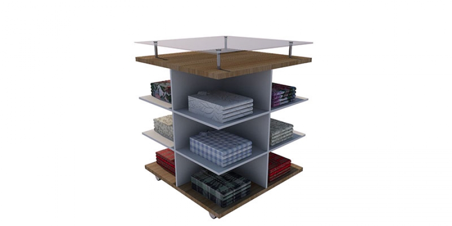Balcão Atendimento Modelo Mesa Quadrada BAMQb